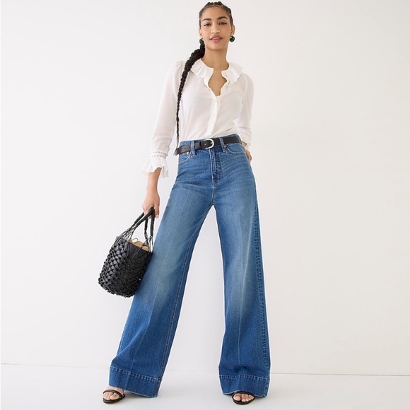 J. Crew Denim - J.Crew Wide Leg Trouser Jeans